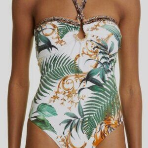 NWT ! - Camilla Luxury “Tiger Trap” Bandeau One Piece  - S - L(10-12)